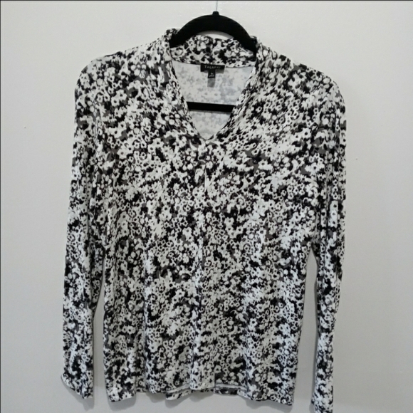 Talbots Long Sleeves Stretch Floral Print  Blouse Small Petites - Picture 8 of 9